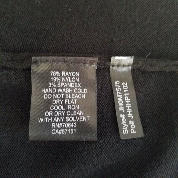 ELIZA J Black Bolero Cardigan Sweater Cropped Knit Shrug Open Front Size L - Picture 7 of 7